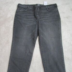 NINE WEST Sculpting Denim Womens' Plus Black Slim Straight Leg Jeans Size 20W